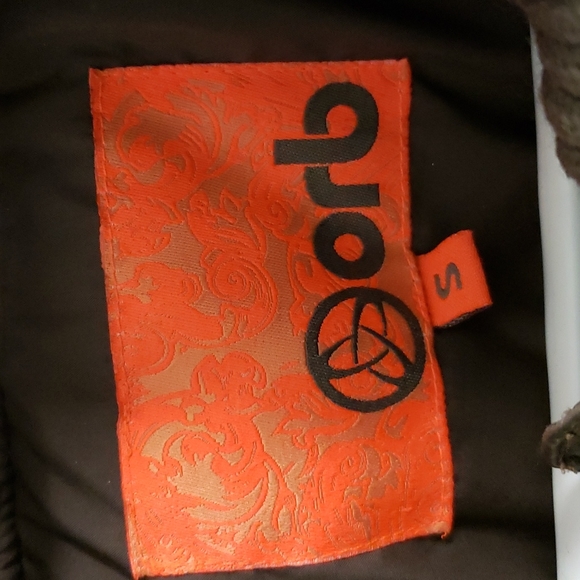 Orb women's brown and green board-style puffer jacket vest size small - Picture 3 of 8